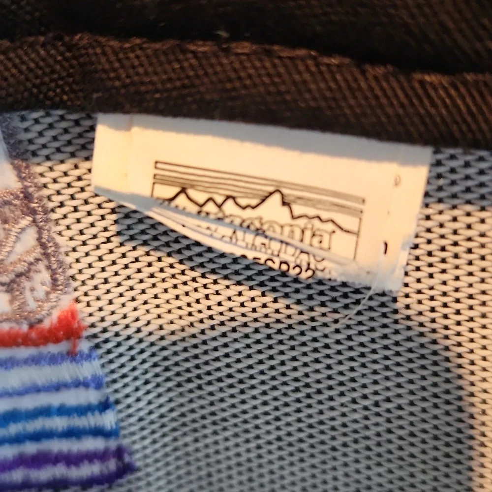 Patagonia Black Cap with Colorful Mountain Design Unisex